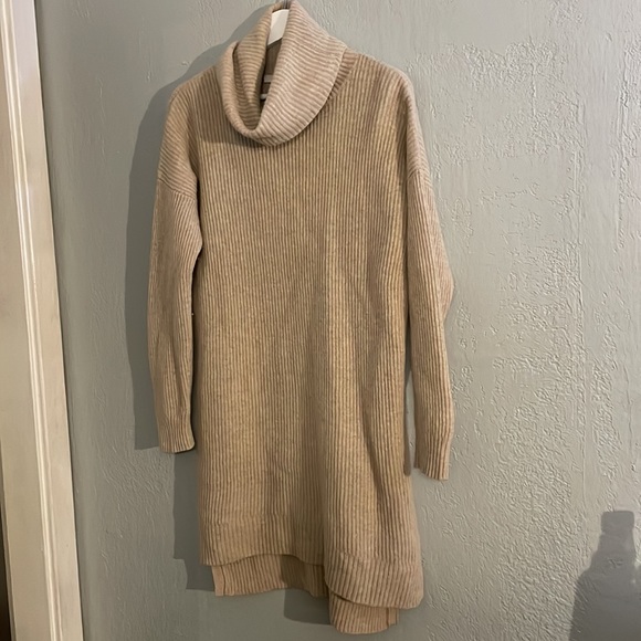 Madewell Rib Knit Turtleneck Wool Sweater Dress - Picture 4 of 8